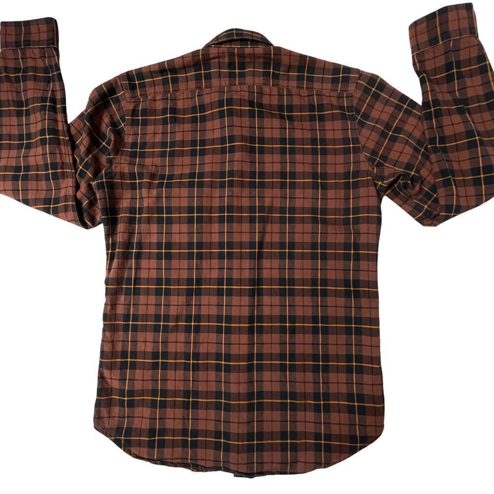 Filson Rustic Oxford Shirt Copper/ Black Long sleeve cotton size XS New - Picture 2 of 11
